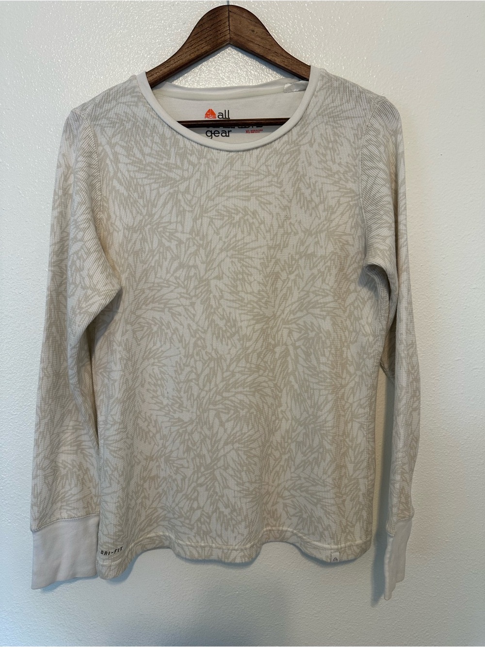 Nike ACG Cream Long Sleeve Waffle Thermal Top